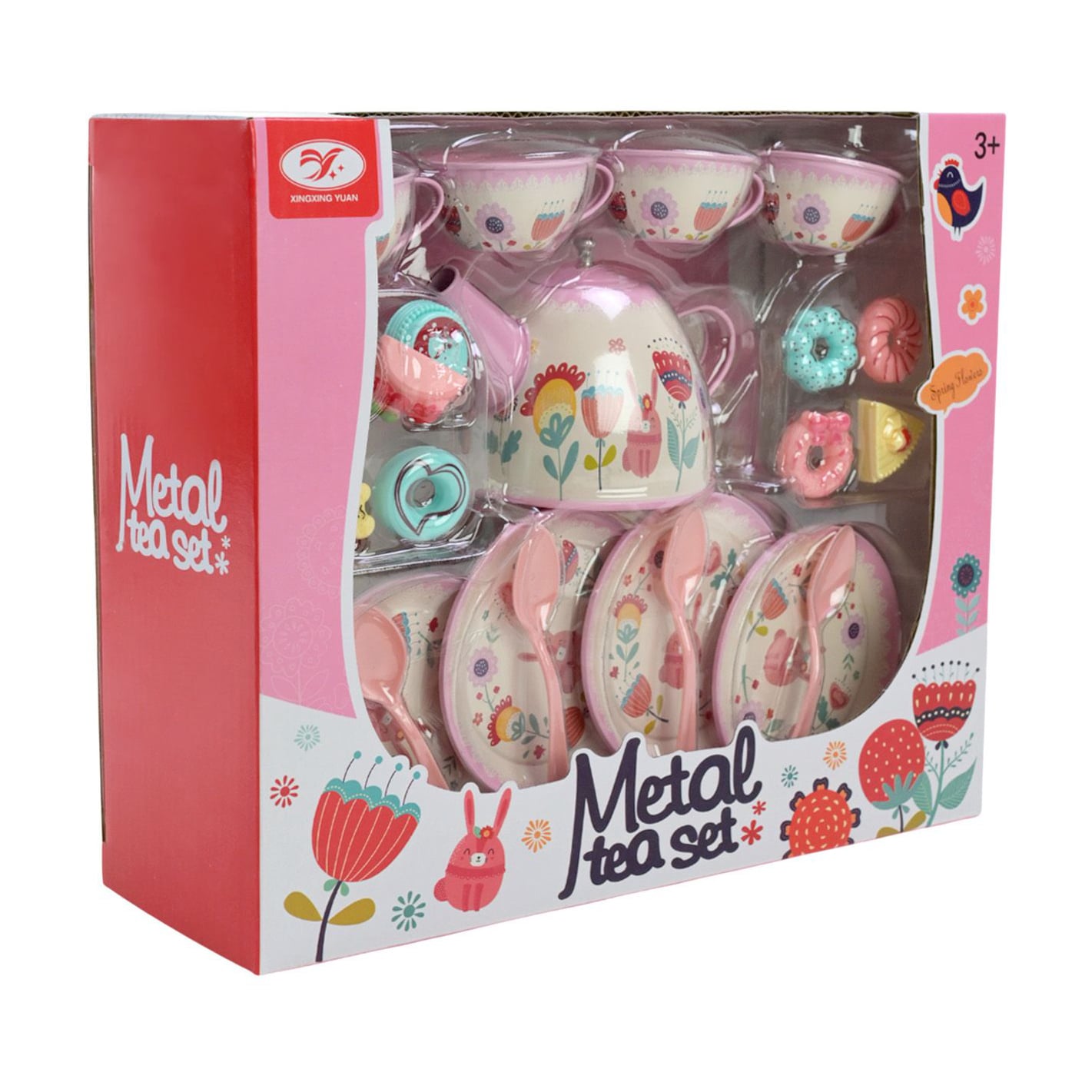 Дитячий іграшковий набір Shantou Jinxing Чайний сервіз, в коробці, від 3 років, 21 предмет, 23*9*27 см (620-E17)